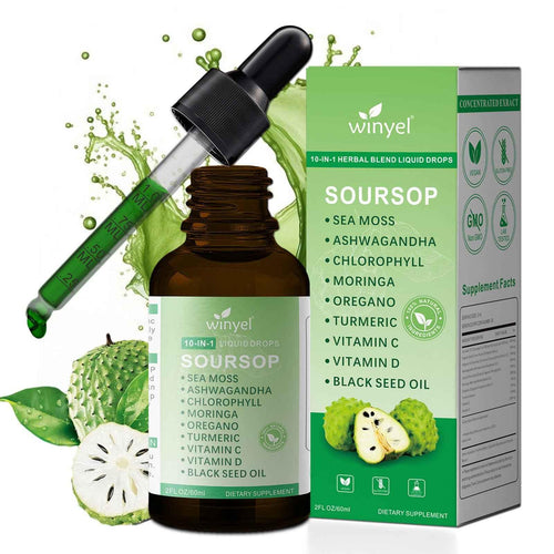 Soursop Bitters Drops with Sea Moss & Moringa – 2 Fl Oz