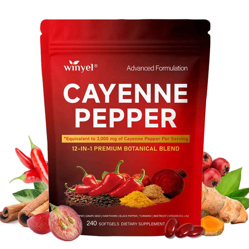 Cayenne Pepper 12-in-1 Softgels – Heart & Vein Support