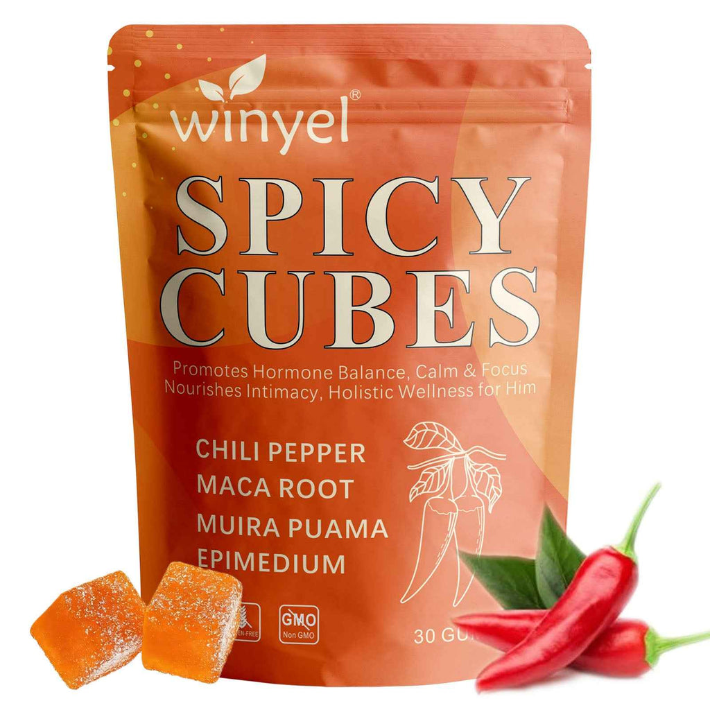 Spicy Cubes Hot Peach Gummies – Energy, Mood & Vitality