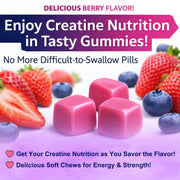 Gummies de créatine monohydrate – Sans sucre, baies, 36 unités