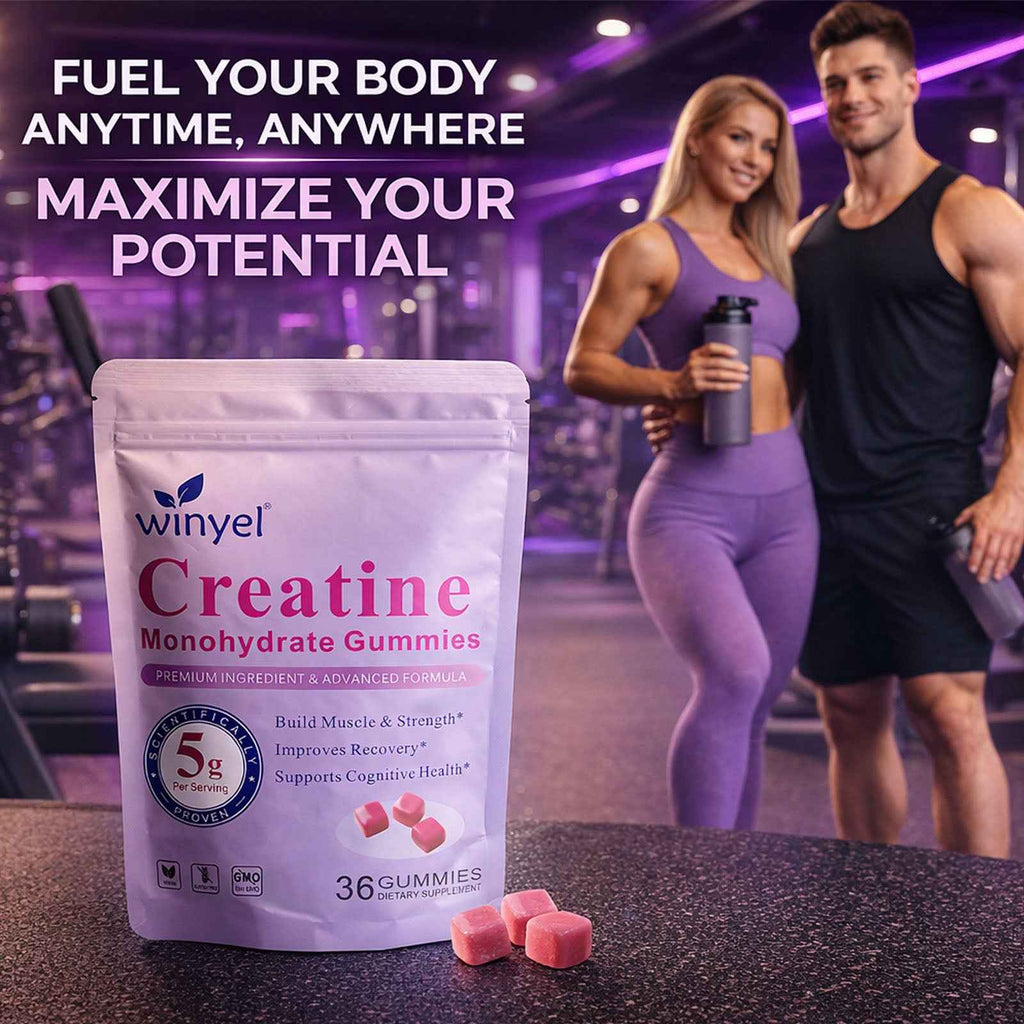 Creatine Monohydrate Gummies – Sugar Free, Berry, 36 Ct
