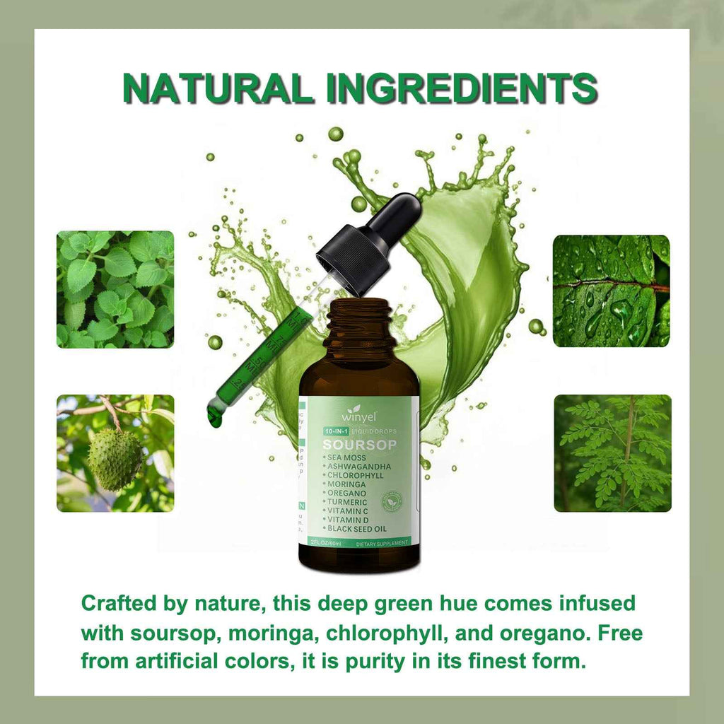 Soursop Bitters Drops with Sea Moss & Moringa – 2 Fl Oz