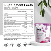 Vitamines capillaires à 10 000 mcg de biotine – Baies mélangées, 60 gommes