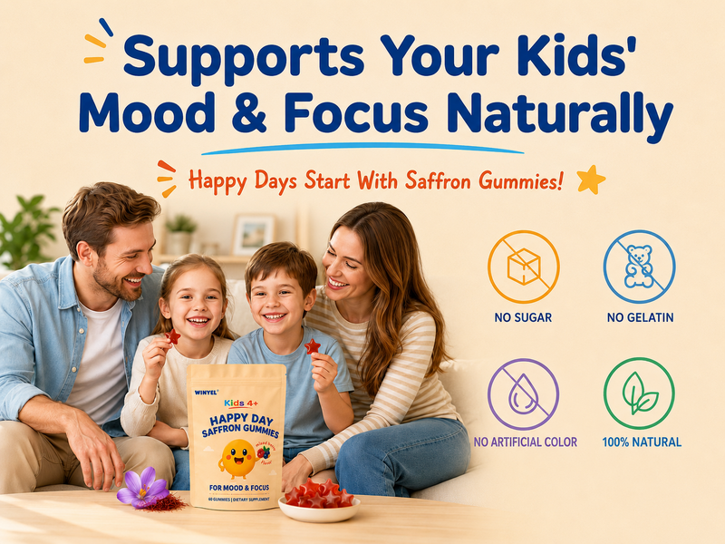 WINYEL Happy Day Saffron Gummies for Kids 4+ — product details image 10