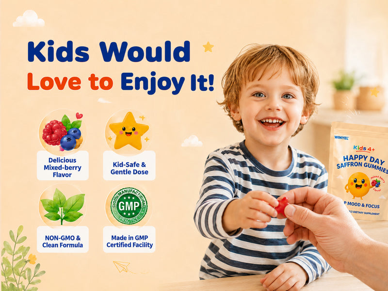 WINYEL Happy Day Saffron Gummies for Kids 4+ — product details image 14