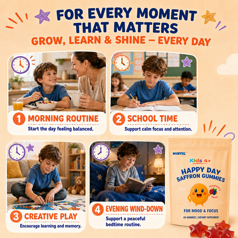 WINYEL Happy Day Saffron Gummies for Kids 4+ — product details image 5